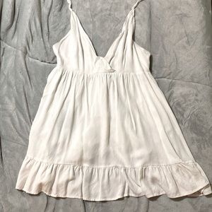 white mini dress